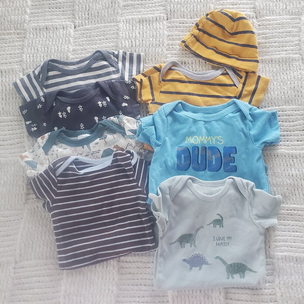 Infant Onesies lot, Carter's, woodland creatures, 3-6 months